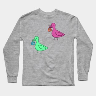 Ducks holding ghost in bag #1b Long Sleeve T-Shirt